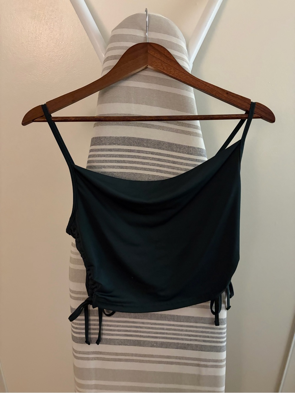 Green Cowl Neck Spaghetti Strap Top - Unbranded